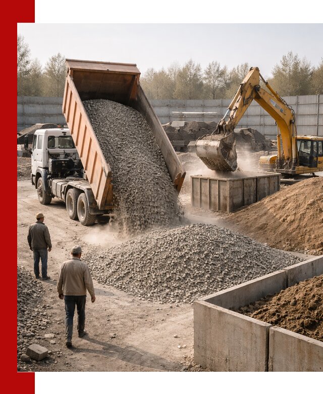 Доставка нерудных материалов с погрузкой и разгрузкой в Вятских Поляне