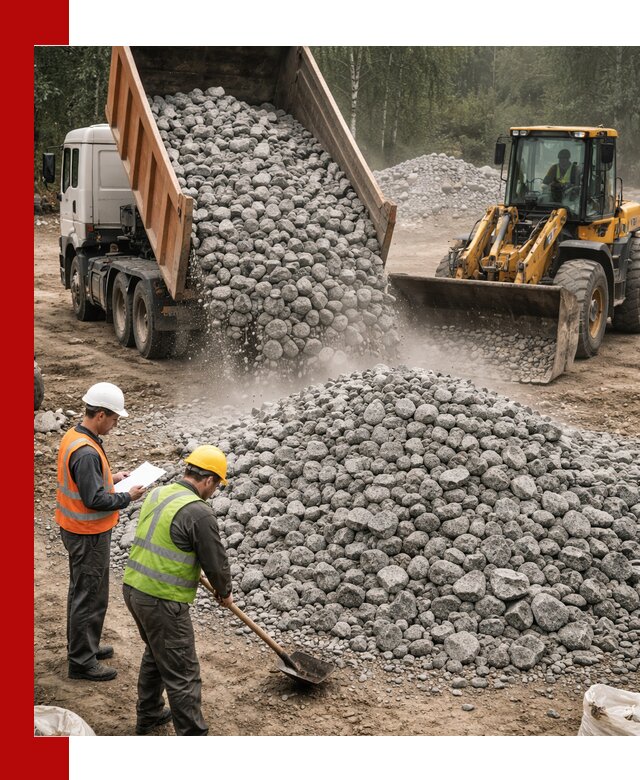 Гранитный щебень фракция 70-150 доставка в Вятских Поляне