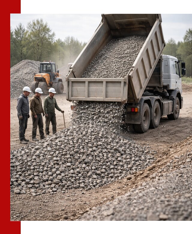 Доставка гравийного щебня фракции 70-120 в Вятских Поляне