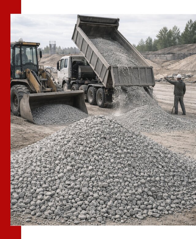 Доставка известнякового щебня фр. 5–20 в Вятских Поляне