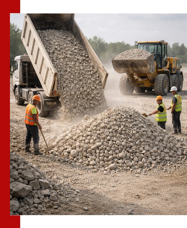Доставка известнякового щебня фр. 40-70 в Вятских Поляне