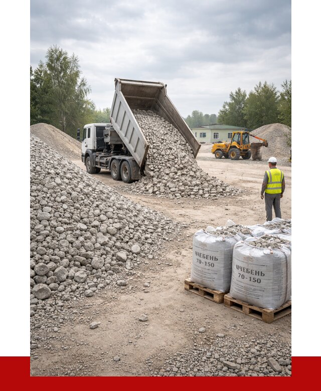 Известняковый щебень фракция 70-150 в Вятских Поляне от 1269 р. | ПРОНЕРУДВтс