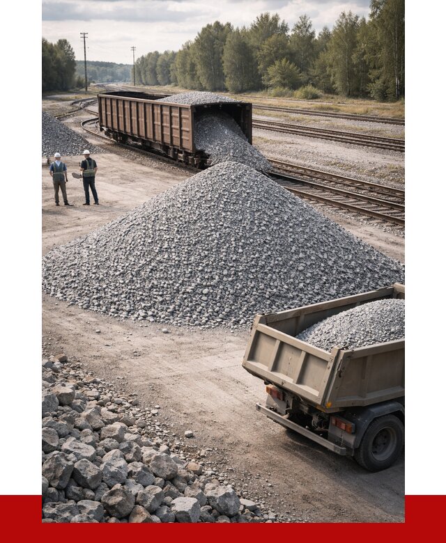 Железнодорожный щебень 20-60 в Вятских Поляне от 1726 р. | ПРОНЕРУДВтс