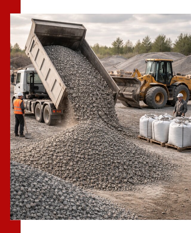 Бетонный щебень фракция 5–20 с доставкой в Вятских Поляне