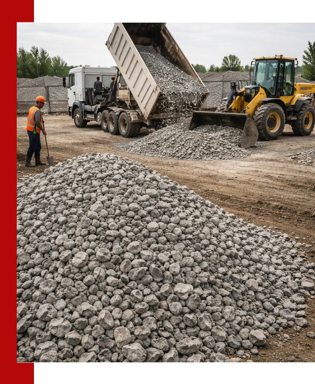 Доставка бетонного щебня фракции 40-70 в Вятских Поляне