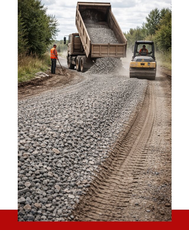 Щебень для отсыпки дороги в Вятских Поляне от 2741 р. ПРОНЕРУДВтс