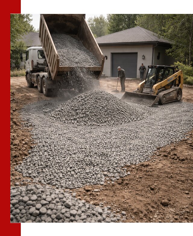 Щебень для парковки в Вятских Поляне: доставка и укладка качественного материала