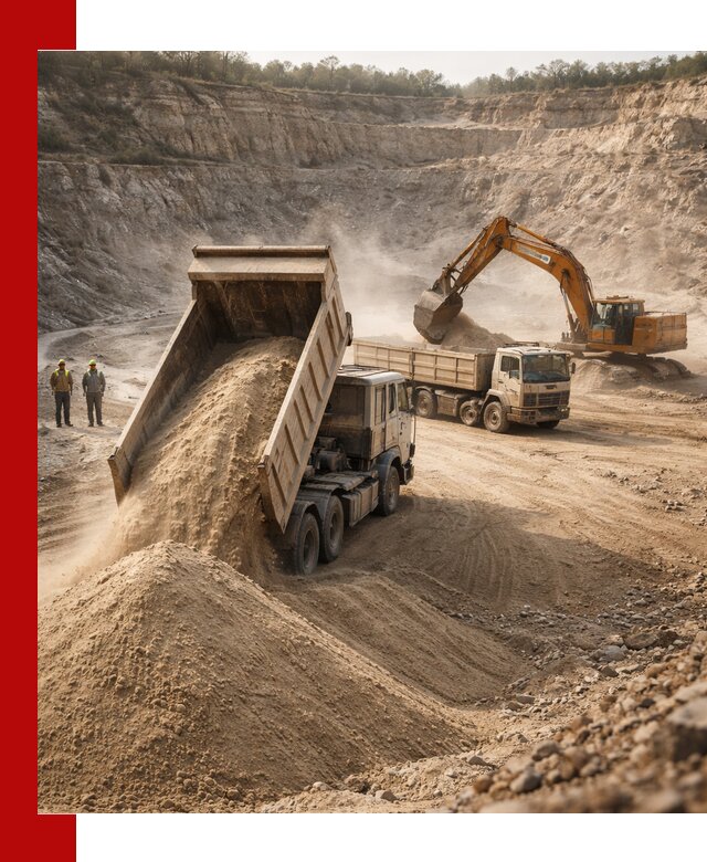 Карьерный песок навалом с доставкой в Вятских Поляне