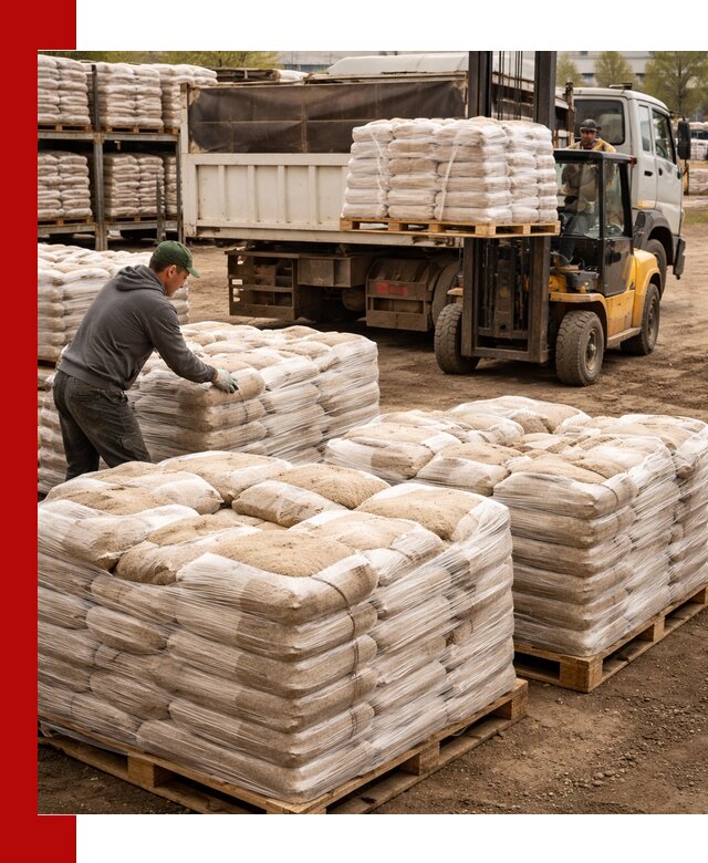 Карьерный песок в мешках с доставкой в Вятских Поляне