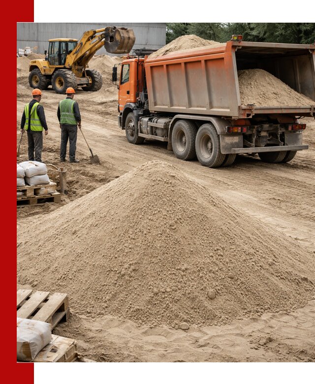 Доставка и продажа мытого речного песка в Вятских Поляне