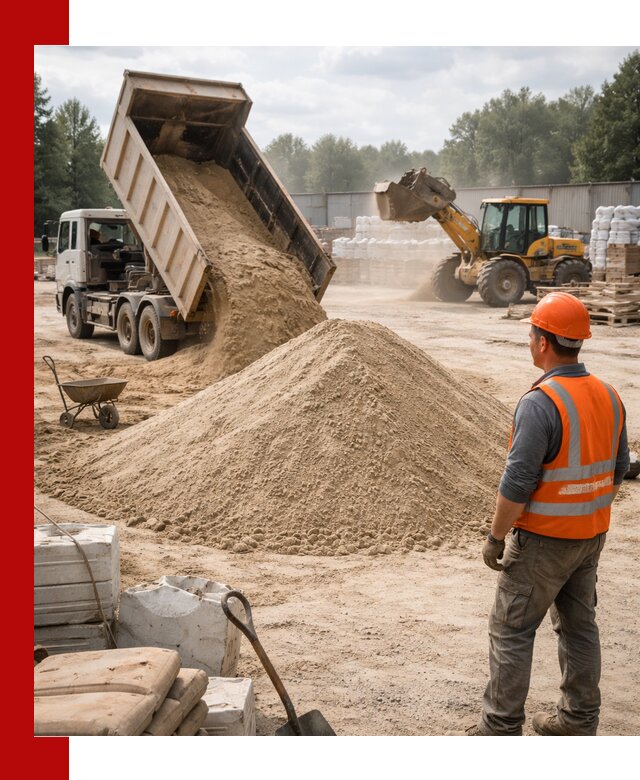 Доставка строительного песка с самосвалом в Вятских Поляне