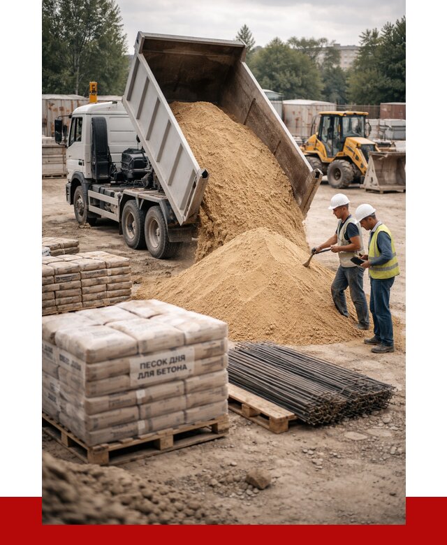 Песок для бетона в Вятских Поляне от 2538 р. с доставкой, ПРОНЕРУДВтс