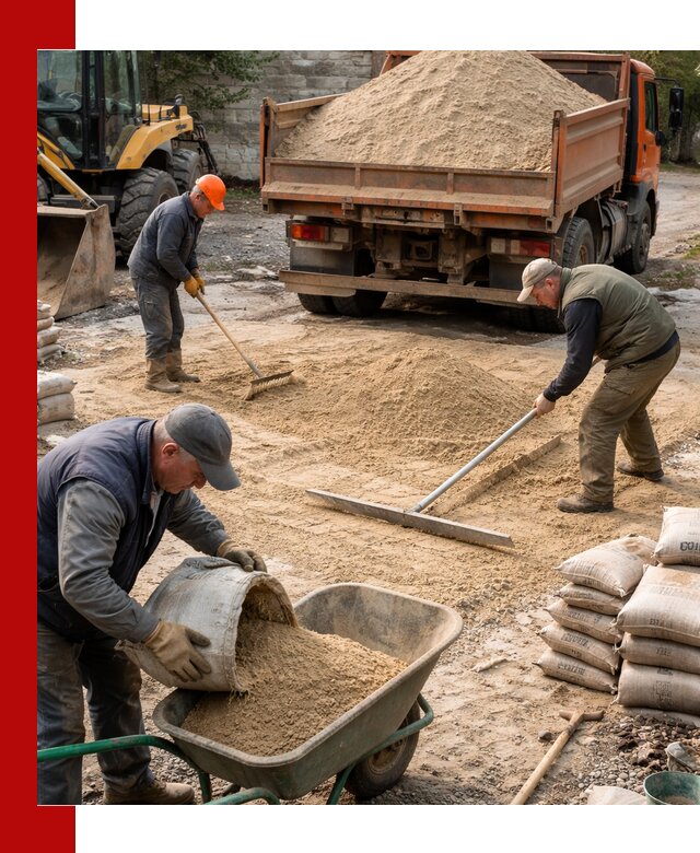 Поставка песка для стяжки в Вятских Поляне с быстрой доставкой