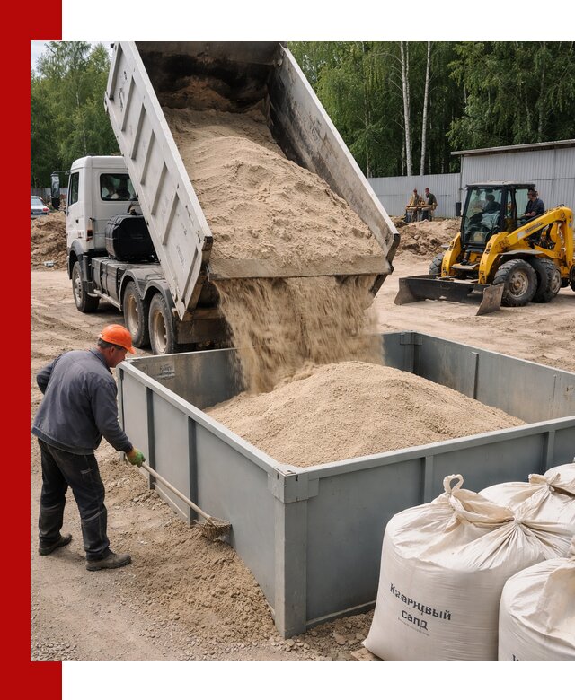 Кварцевый песок для фильтра в Вятских Поляне — доставка и качество