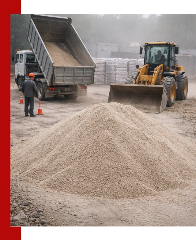 Кварцевый песок фракция 0–8 для стройработ в Вятских Поляне