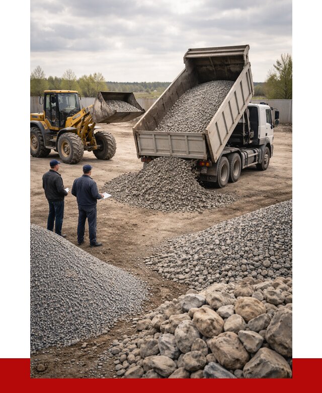 Гравий и камень с доставкой в Вятских Поляне от 4263 р. - ПРОНЕРУДВтс