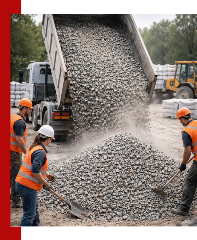 Доставка гравия и камня в Вятских Поляне оптом и в розницу
