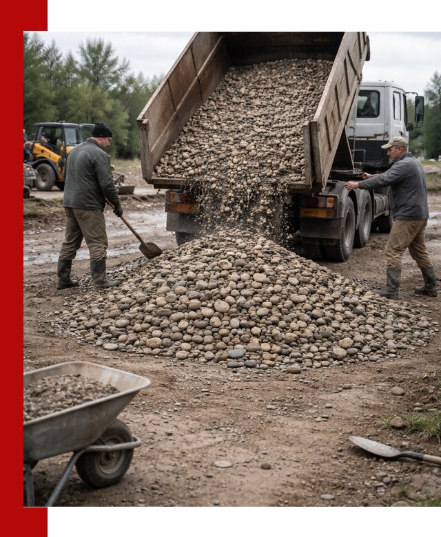 Доставка гальки речной оптом и в розницу в Вятских Поляне