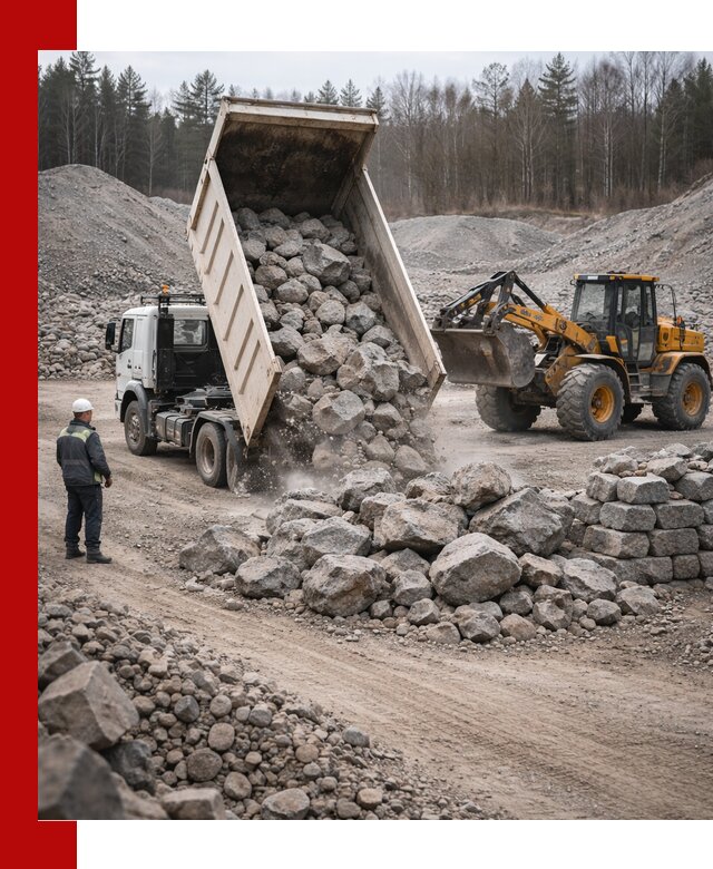 Доставка и продажа бутового гранитного камня в Вятских Поляне