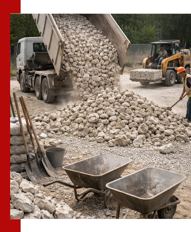 Доставка и продажа бутового известнякового камня в Вятских Поляне