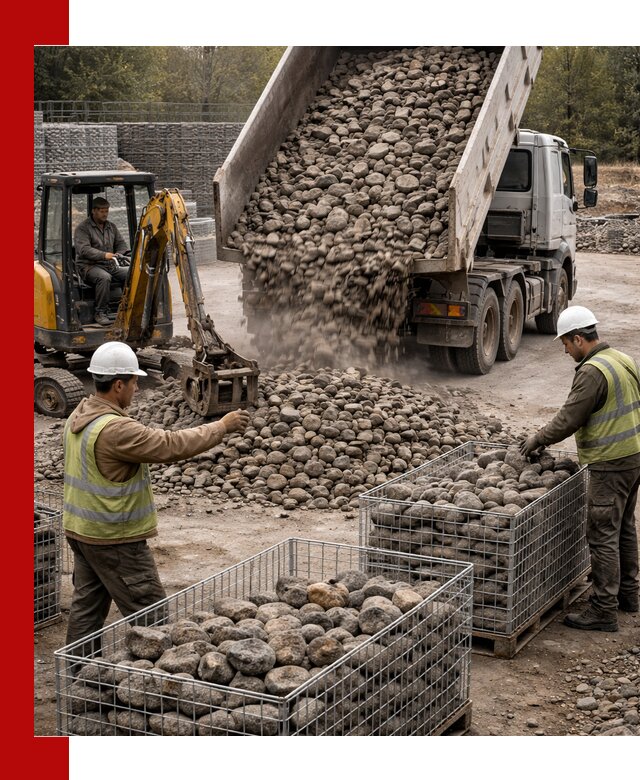 Камень для габионов фракция 100–201 в Вятских Поляне