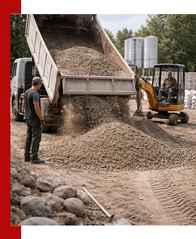 Доставка ПГС С3 в Вятских Поляне самосвалами и миксерами