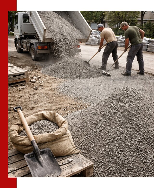 Отсев для тротуарной плитки в Вятских Поляне — доставка и укладка