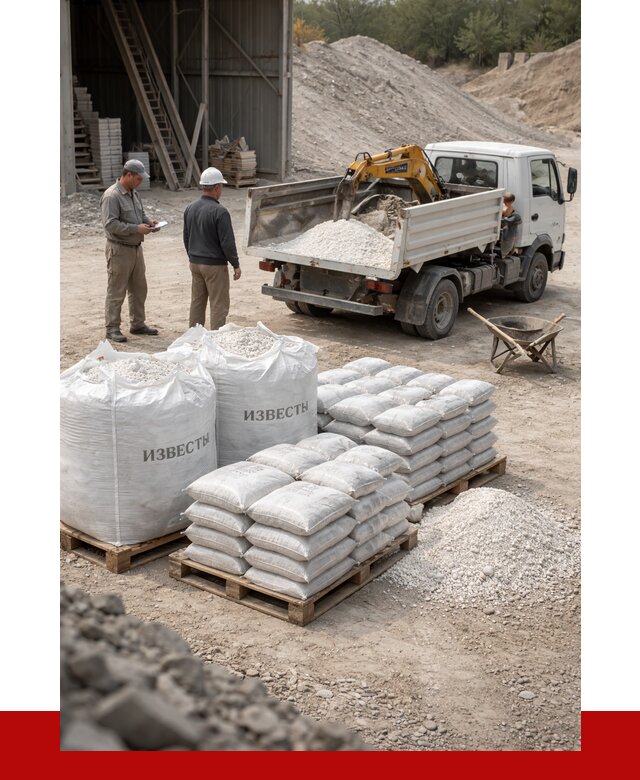 Известь строительная в Вятских Поляне с доставкой от 4263 р. | ПРОНЕРУДВтс