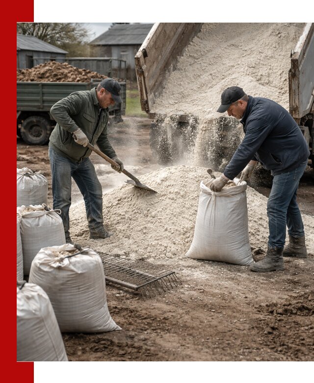 Доставка извести пушонки в Вятских Поляне оптом и мелким оптом