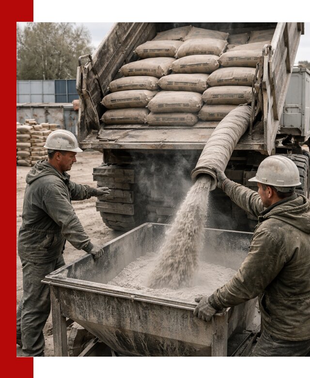 Доставка цемента М400 в Вятских Поляне оптом и в розницу