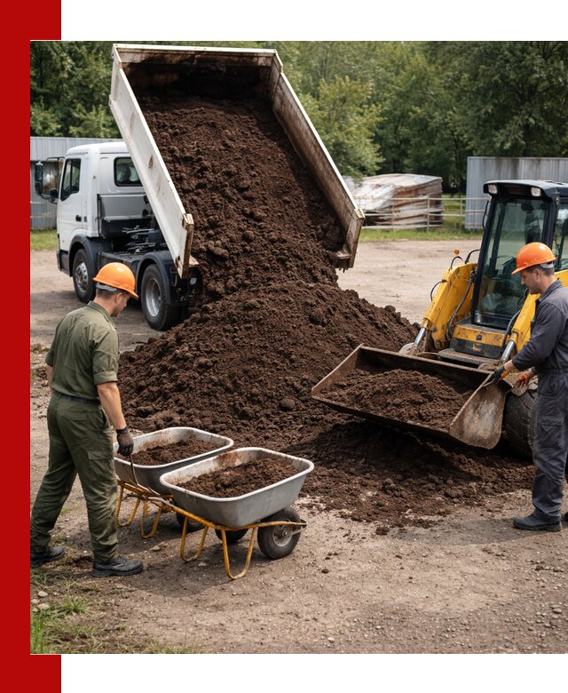 Доставка торфо-земляной смеси в Вятских Поляне для огорода и ландшафта