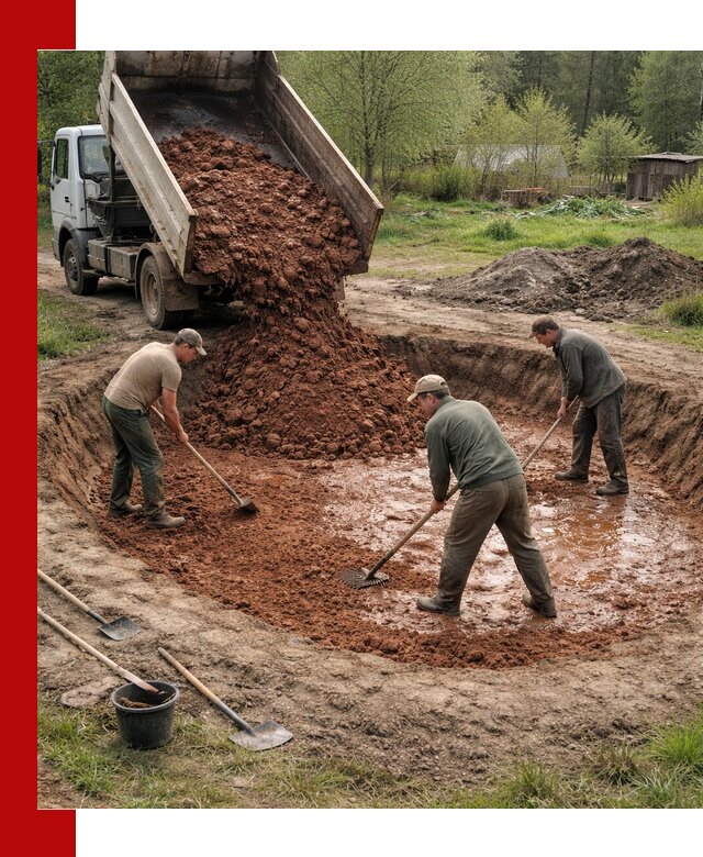 Купить качественную глину для пруда в Вятских Поляне