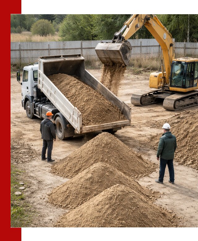 Доставка супеси вагонными и автопартиями в Вятских Поляне