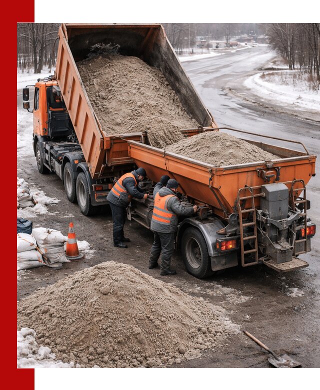 Поставка и вывоз пескосоля в Вятских Поляне оптом и в розницу