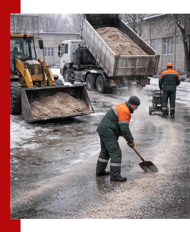 Реагент против гололеда с доставкой и нанесением в Вятских Поляне