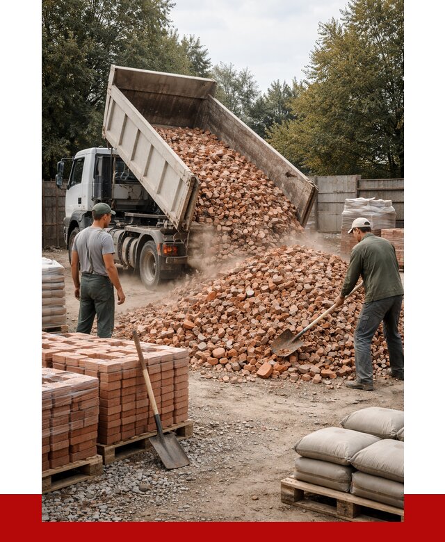 Бой кирпича в Вятских Поляне с доставкой от 4263 руб/куб | ПРОНЕРУДВтс