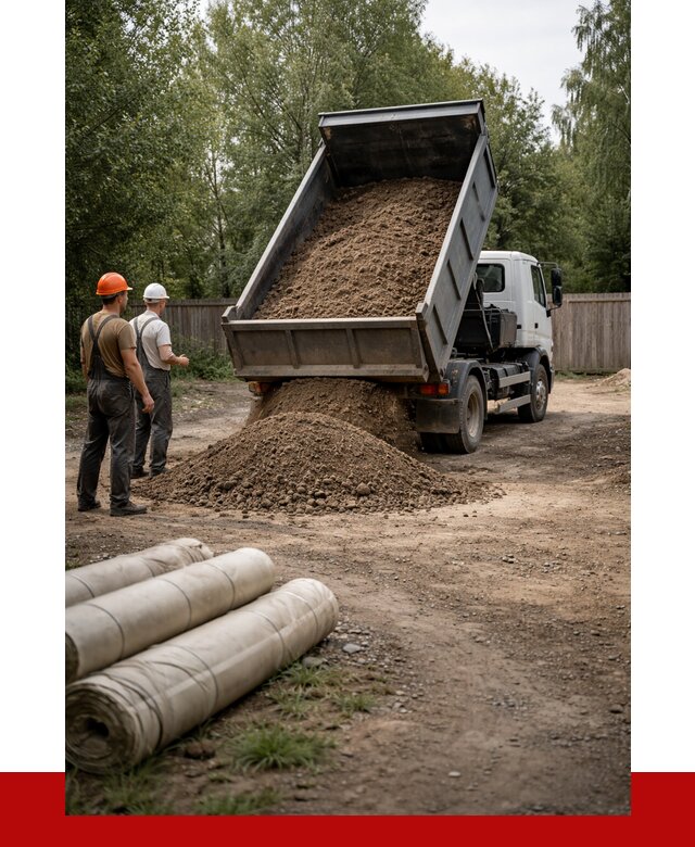 Доставка сыпучих материалов самосвалом в Вятских Поляну от 4263 р. | ПРОНЕРУДВтс