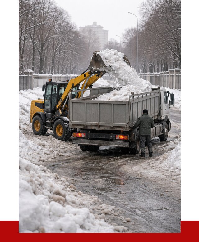 Вывоз снега с погрузкой в Вятских Поляне от 3553 р. ПРОНЕРУДВтс