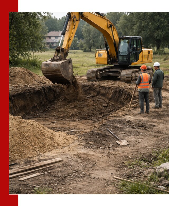 Рытье котлована под фундамент в Вятских Поляне (быстро и недорого)