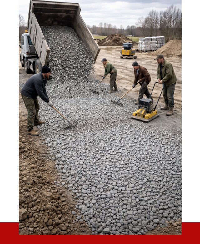 Устройство щебеночной подушки в Вятских Поляне от 4568 р. ПРОНЕРУДВтс